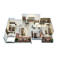 Sai Signature Mamurdi 3 BHK Floor Plan Image